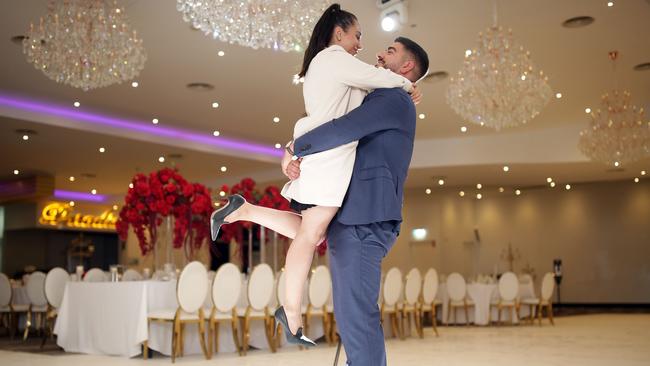 Couple Ramy Georges and Leda Nissan are excited for the new rules taking effect in time for their wedding at Grand Paradiso in Fairfield. Picture: Christian Gilles