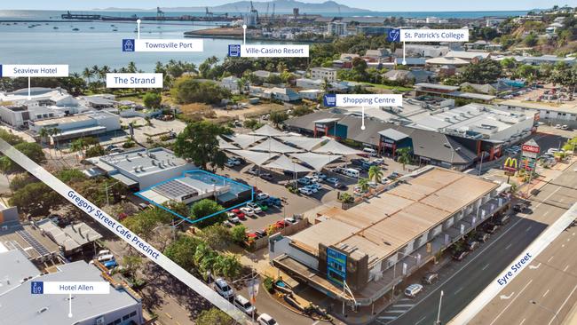 A strip of commercial retail shops in Gregory St is for sale.