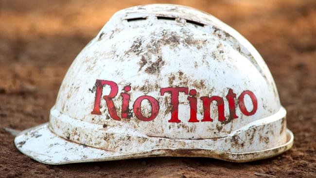 Mining giant Rio Tinto weighs up $3.5bn mines windfall CREDIT: GETTY Generic logo helmet