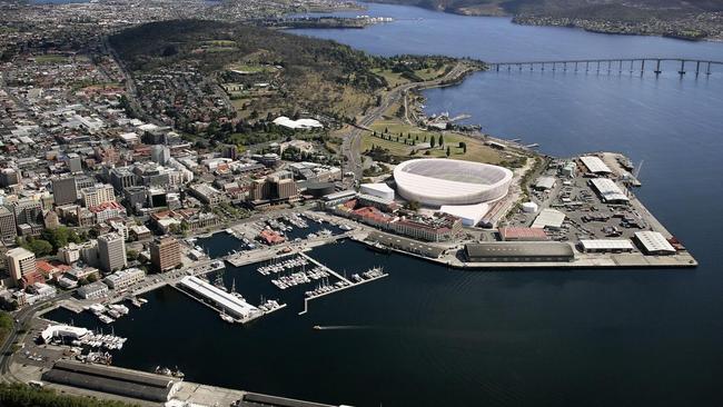 Designs of what Hobart's new AFL stadium at Macquarie Point could look like. Images supplied by AFL