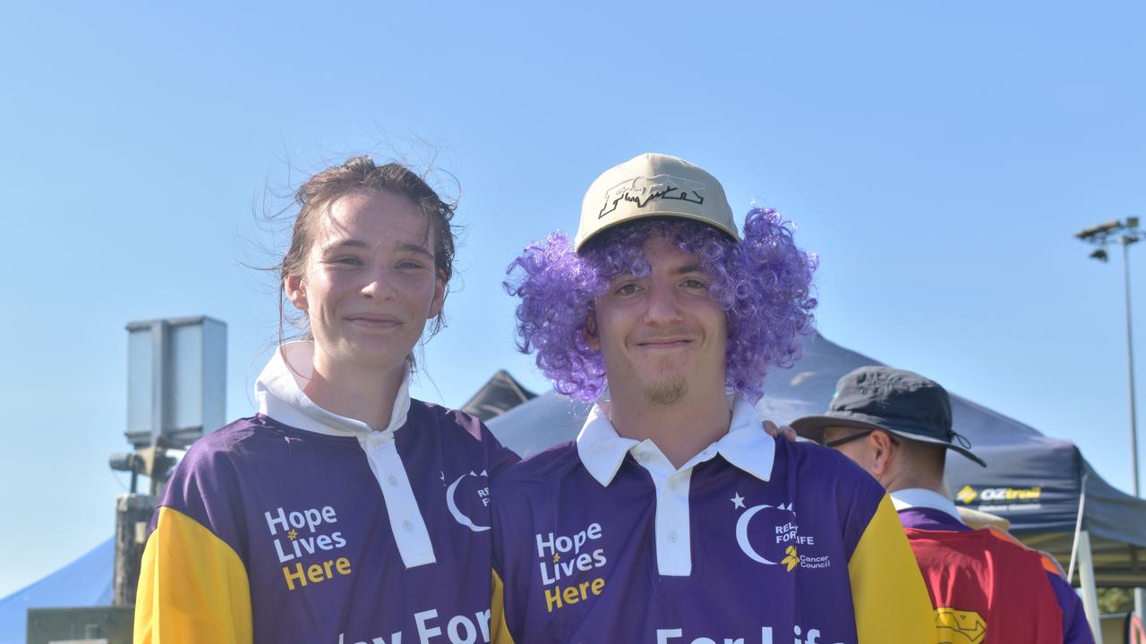 Teisha Ryan and Bradley Watson at the 2019 Gympie Relay for Life event at the One Mile Ovals.