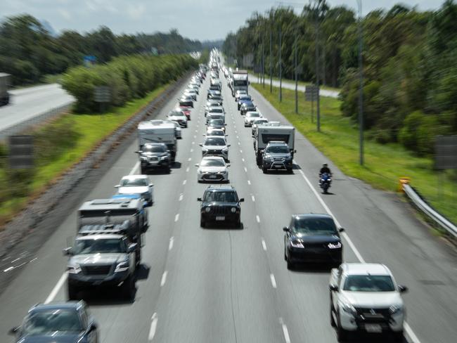 Traffic on the M1 Bruce Highway north of Brisbane.