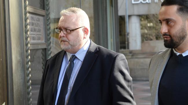 Stuart Van Dyken at his instructing solicitor Mohamad Sakr outside court. Picture: Jeremy Piper.