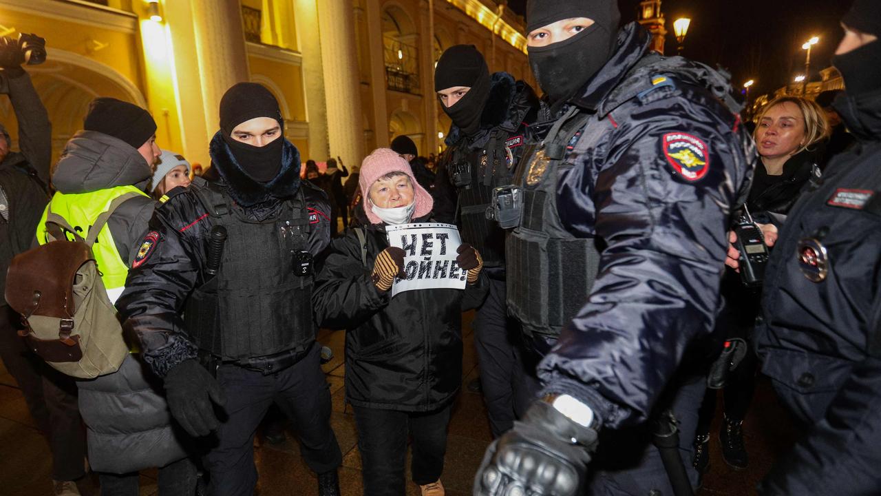 Hundreds of people were detained. Picture: Sergei Mikhailichenko/AFP