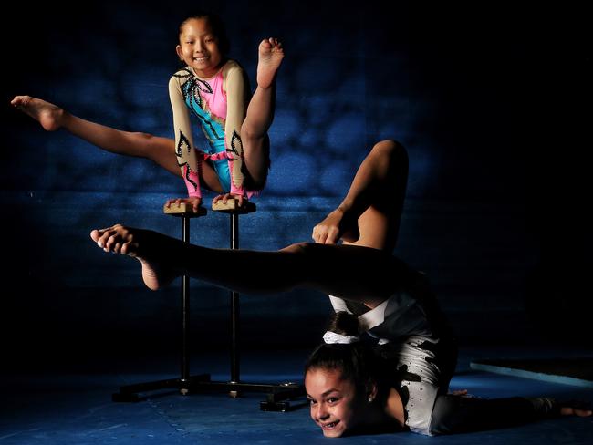 Kathy Lee (top) and Lauren Andonovski have been selected to represent Victoria at the 2017 Australian Gymnastics Championships. Picture: Hamish Blair