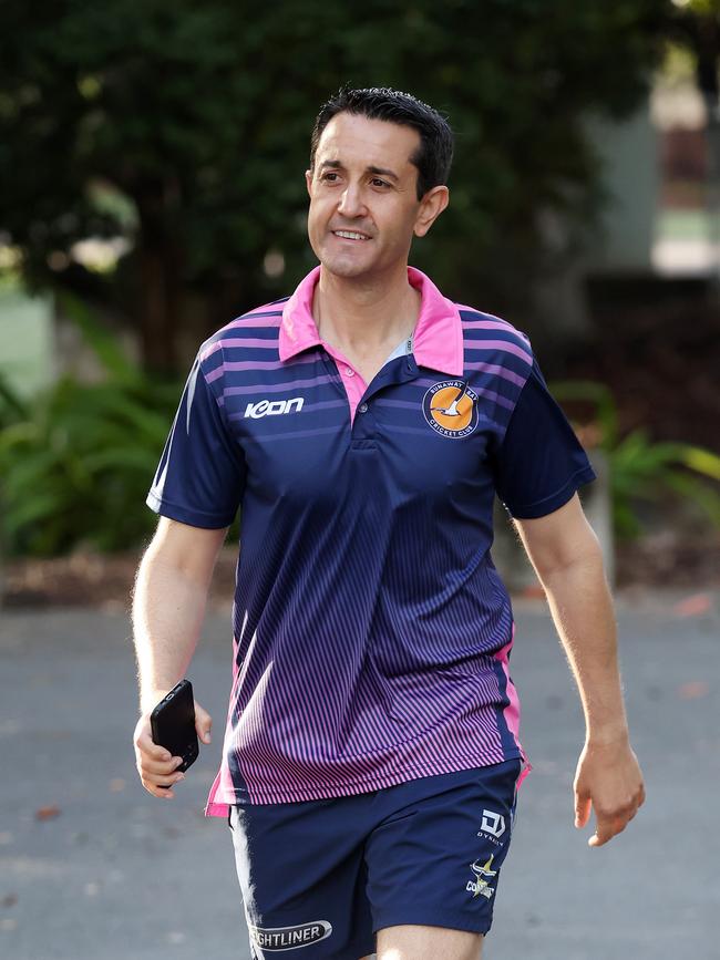 David Crisafulli during an early morning walk at Rocks Riverside Park, Seventeen Mile Rocks. Picture: Liam Kidston.