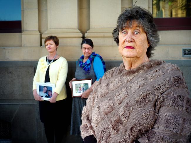 Meg Hales, Veronica Shanks and Mireille Dremanis were forced to give their children up for adoption. Picture: Mike Burton