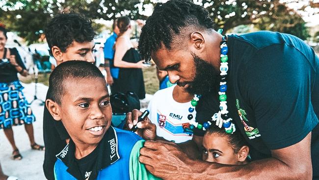 Mills is also involved in the installation of basketball courts throughout remote Indigenous communities.