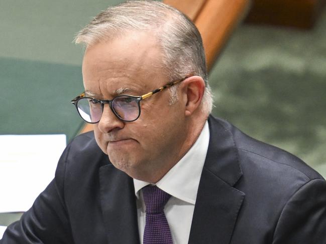 CANBERRA, Australia - NewsWire Photos - November 4, 2024:  Prime Minister Anthony Albanese during Question Time at Parliament House in Canberra. Picture: NewsWire / Martin Ollman