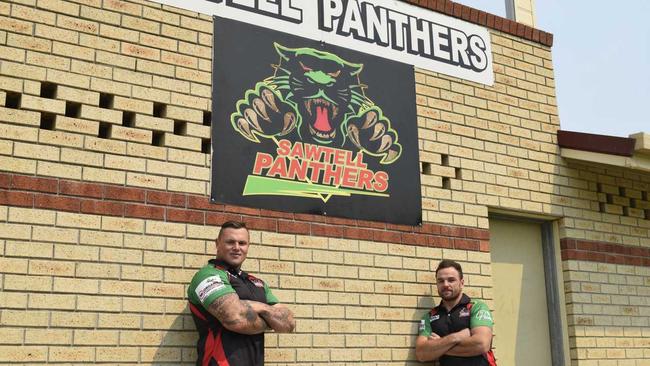 New Sawtell Panthers captain-coach Dan Kilian with co-captain Joey Cudmore. Picture: Sam Flanagan