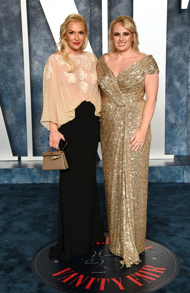 Ramona Agruma and Rebel Wilson attend the 2023 Vanity Fair Oscar Party. Picture: Getty