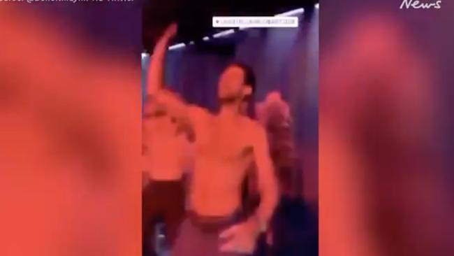 Novak Djokovic was caught partying shirtless in a packed nightclub amid the peak of the pandemic. Picture: Supplied