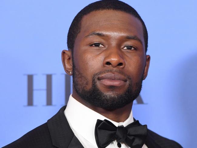 Trevante Rhodes in a rare photo that’s not shirtless. Picture: AP