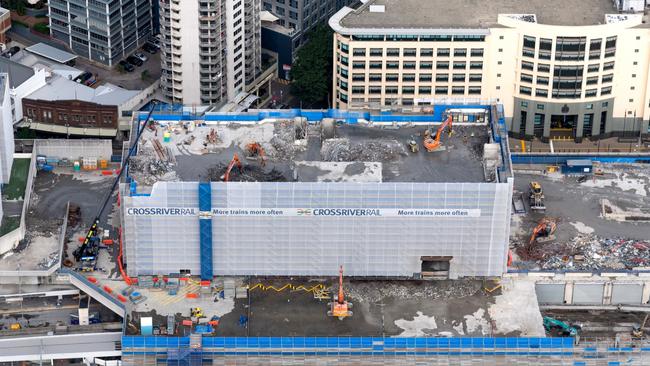 Demolition of the Brisbane Transit Centre, described as Brisbane’s ugliest building. Picture: Supplied