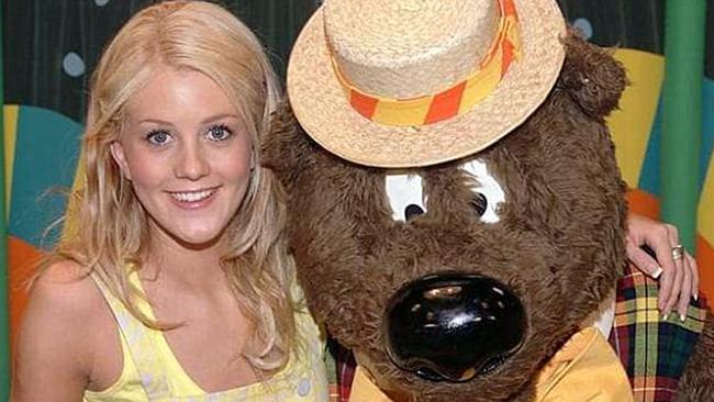 Ali Oetjen’s earliest on-screen role, as a host of children’s show Humphrey B Bear. Picture: Channel 10