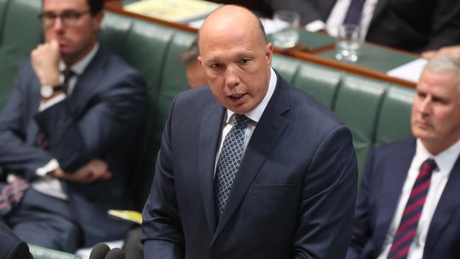 Minister for Home Affairs Peter Dutton. Picture: Kym Smith