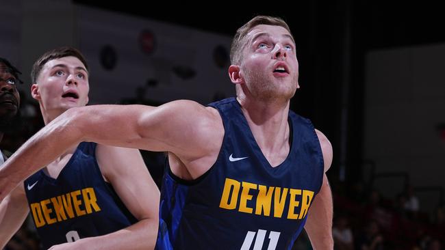 Melbourne United and Boomers forward Jack White playing for the Denver Nuggets at the NBA Summer League