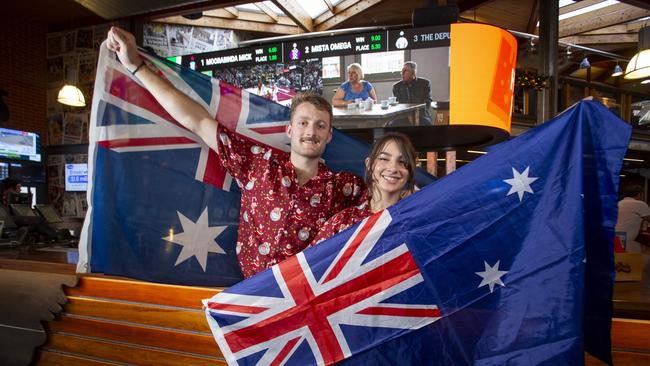 Arkaba Hotel is having Australia Day celebrations. Sam Breuer - Bar staff and Julia Harris - Sportys Bar Supervisor. 2nd December 2024 Picture: Brett Hartwig