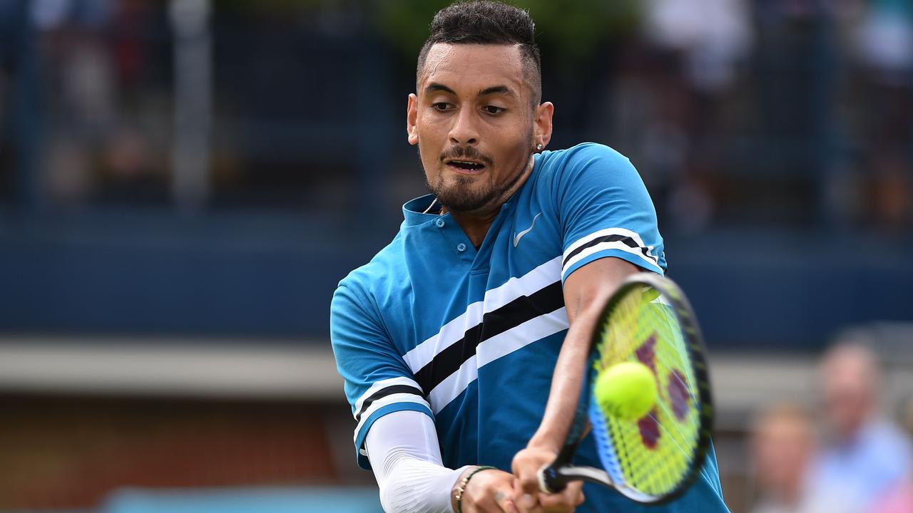 Australia's Nick Kyrgios believes he is ready for Wimbledon after downing Andy Murray at Queen’s Club. Picture: AFP