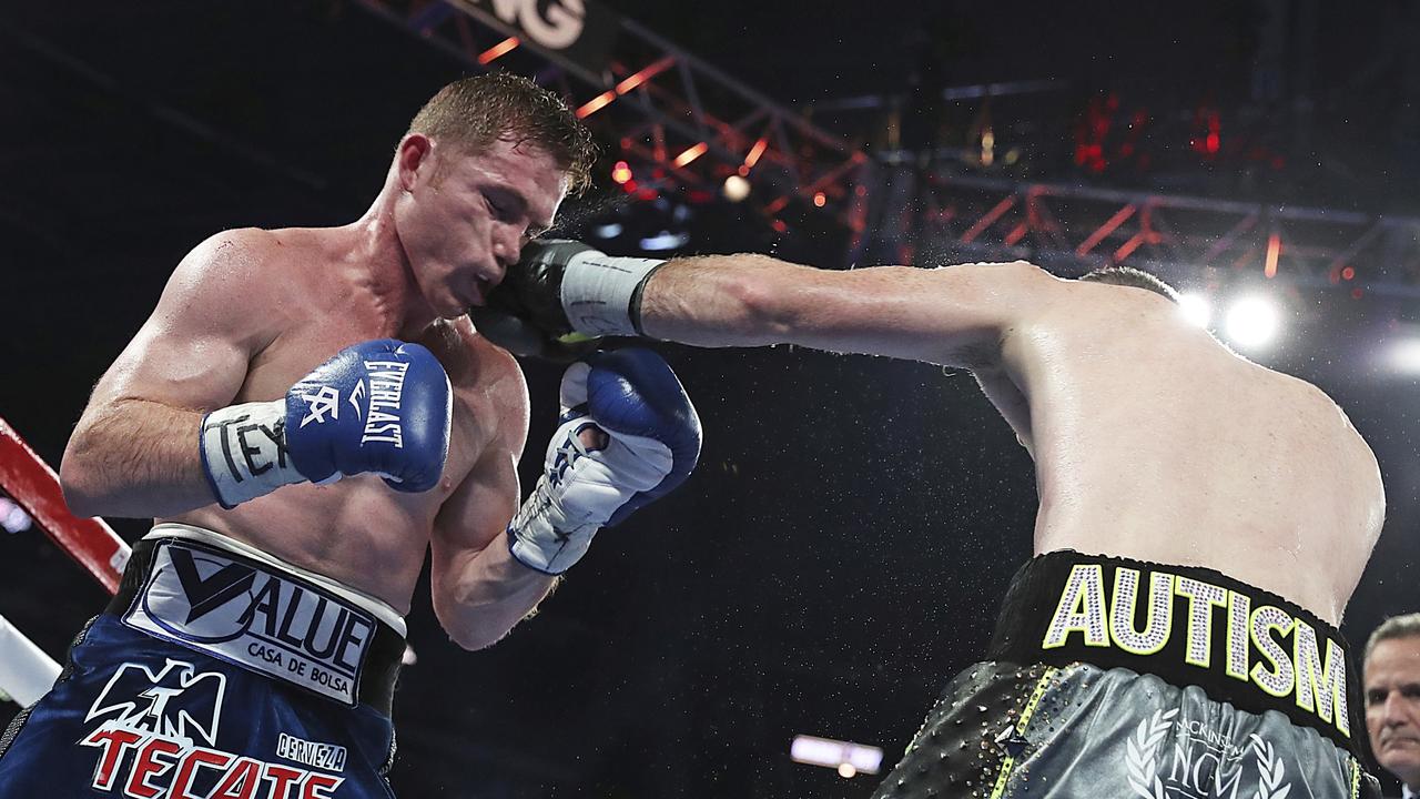 Liam Smith took it up to Canelo Alvarez. Picture: Getty Images