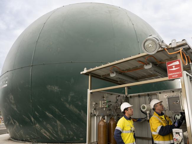 Sydney Water's Biomethane Injection Plant will blend methane into Sydney's gas supply from June 2023. Pictures: Sydney Water