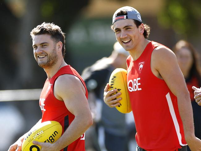 Papley and McInerney’s return from injury is set to cause a selection headache for John Longmire. Picture: Phil Hillyard