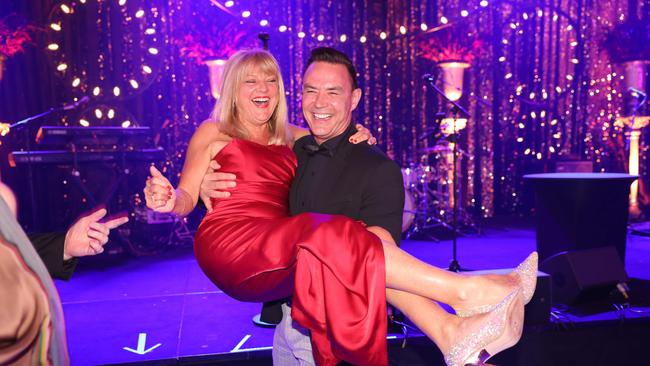 Donna Gates and Darren Taylor at the Gold Coast Business Excellence Awards Gala 2023 at The Star Gold Coast. Picture: Portia Large