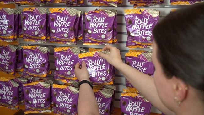 Polly Waffle Bites hit the shelves for the first time last year. Picture: Supplied