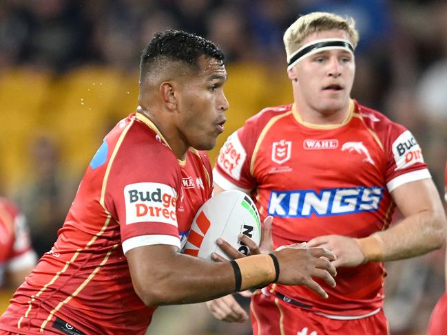 The Dolphins have lost Daniel Saifiti (centre) for the season, while Max Plath (R) is set for surgery.