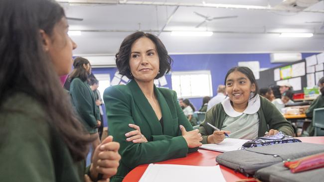 Education Minister Prue Car on a recent visit to Girraween Public School which is one of the region’s best performing primary schools. Picture: Jeremy Piper