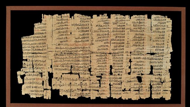 A document of ancient Egypt from a family archive. Picture: British Museum, London