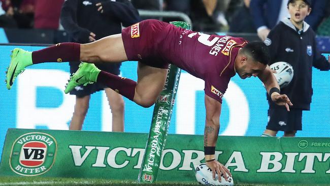 Valentine Holmes has scored eight tries in five Origin games. Picture. Phil Hillyard