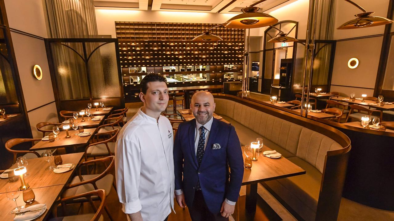 First look at the new Adelaide Marriott's new venue, fine diner Penny Blue. Executive chef Alex Katsman and restaurant manager Neeraj Soman. Picture: RoyVPhotography.