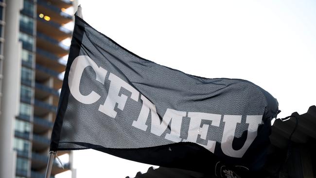 The CFMEU is pondering a High Court challenge to the legislation forcing it into administration. Picture David Clark