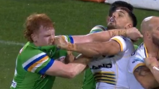 Corey Horsburgh "let a little one go". Photo: Fox Sports