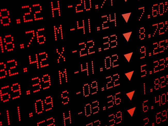 Stock Market statistics. Selective Focus.