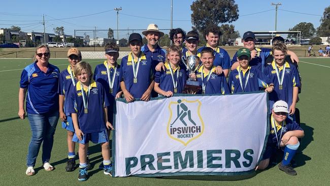 The Hancocks J1 boys hockey team that won the grand final.