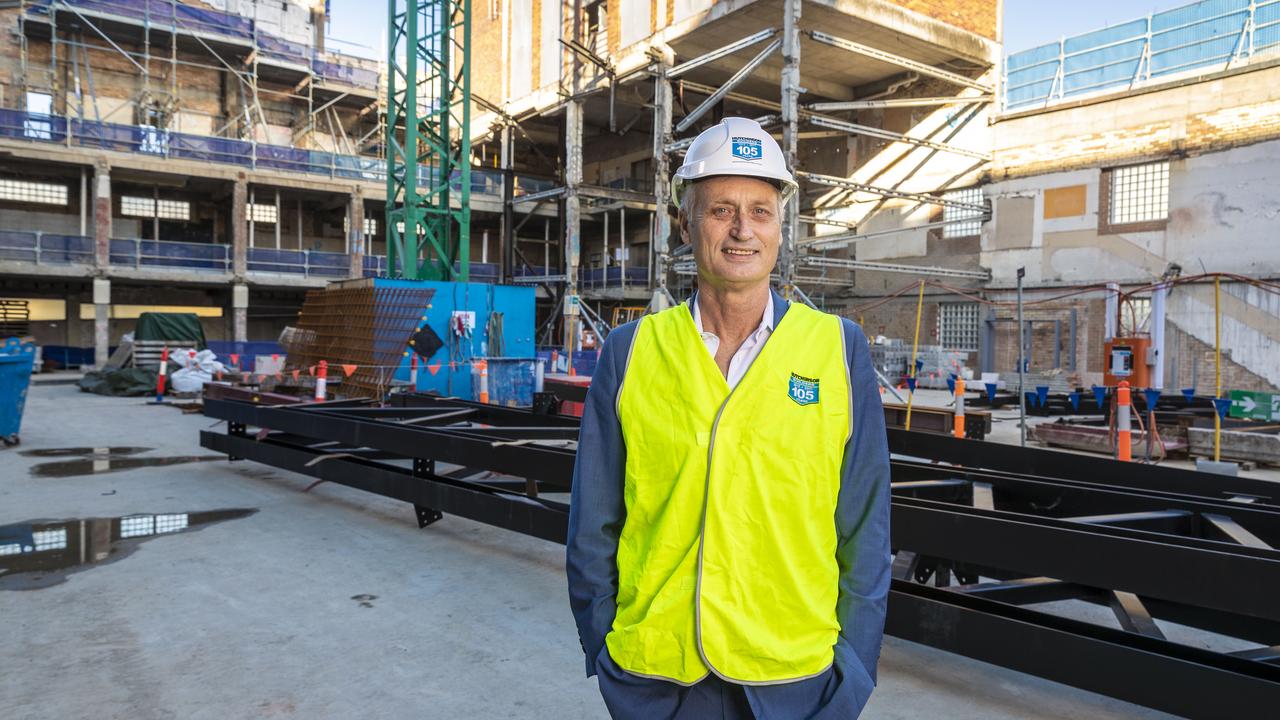 31st October 2018.
Builder Scott Hutchinson on at construction site in Fortitude Valley.
Photo: Glenn Hunt / The Australian