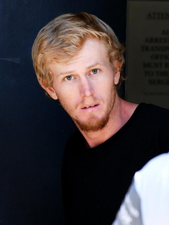 Jacob McNevin released from the Townsville watch house after facing court over a Kirwan stabbing. Picture: Alix Sweeney