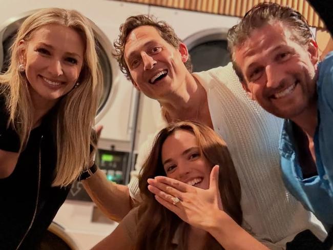 Samantha Allsop and Charles Grant marked their engagement last month with Anna Heinrich and Tim Robards. Picture: Instagram