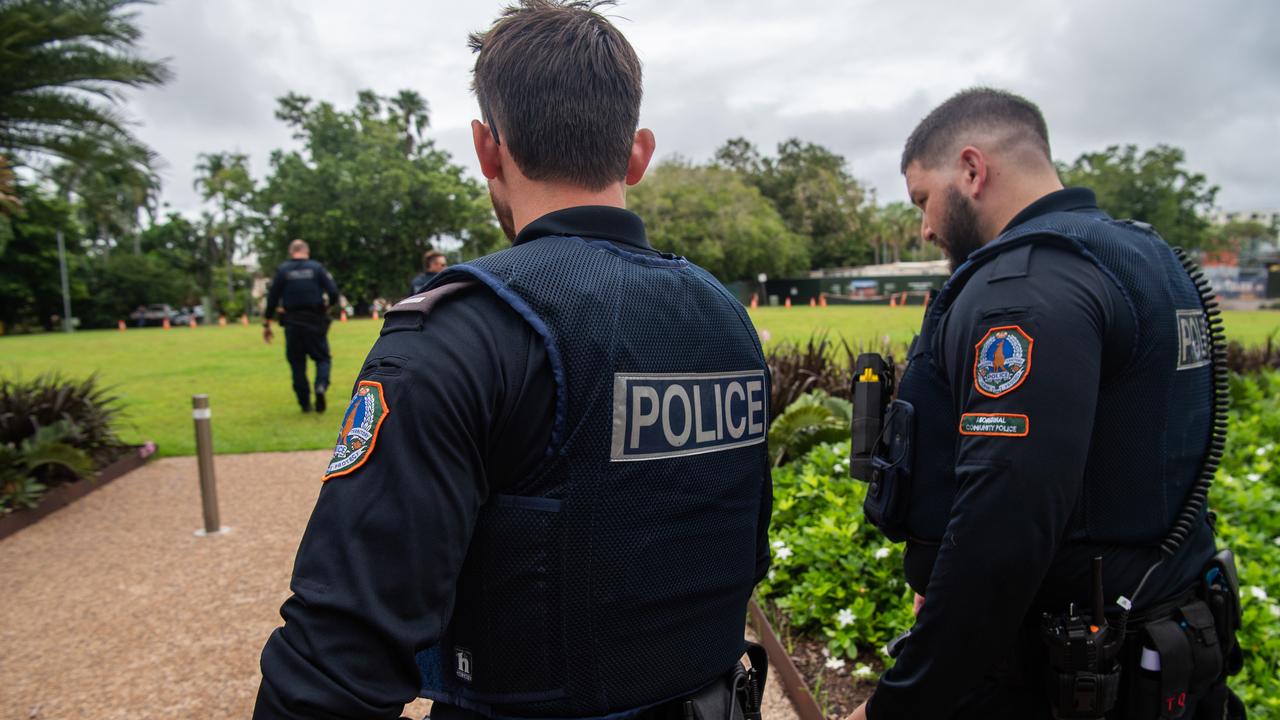 Police respond to reports of an ‘active shooter’ in the Darwin CBD on March 14. Picture: Pema Tamang Pakhrin