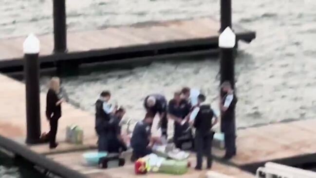 Chaotic scenes after woman attacked by shark