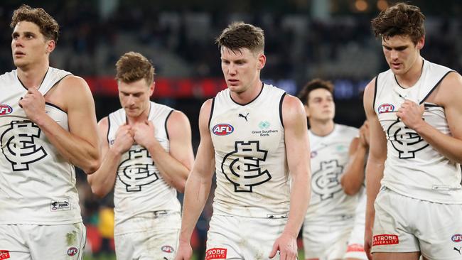 No timeframe for Sam Walsh’s return from back surgery. Picture: Michael Willson/AFL Photos via Getty Images