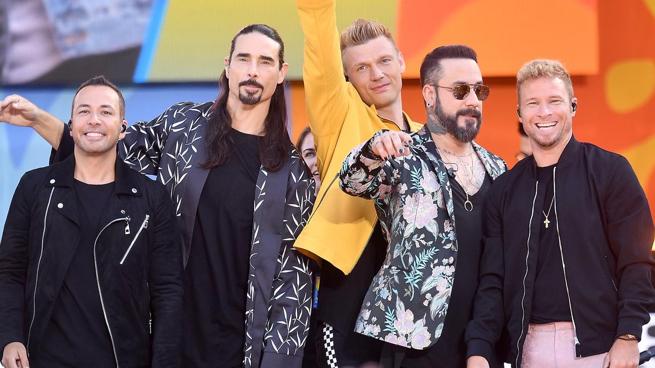 Howie D., Kevin Richardson, Nick Carter, AJ McLean and Brian Littrell of the Backstreet Boys. Picture: Michael Loccisano/Getty Images