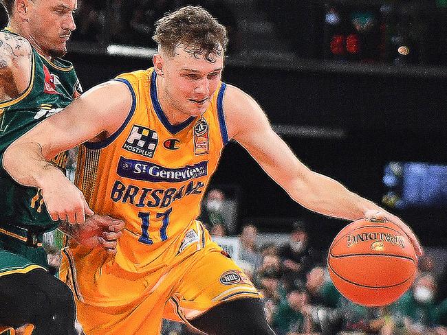 Emerging Tanner Krebs has likely played his last game in Brisbane, with a move south likely. Picture: Getty Images