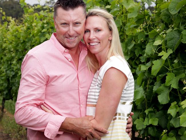 Golfer Robert Allenby pictured with his wife Kym. Picture: Nicole Cleary