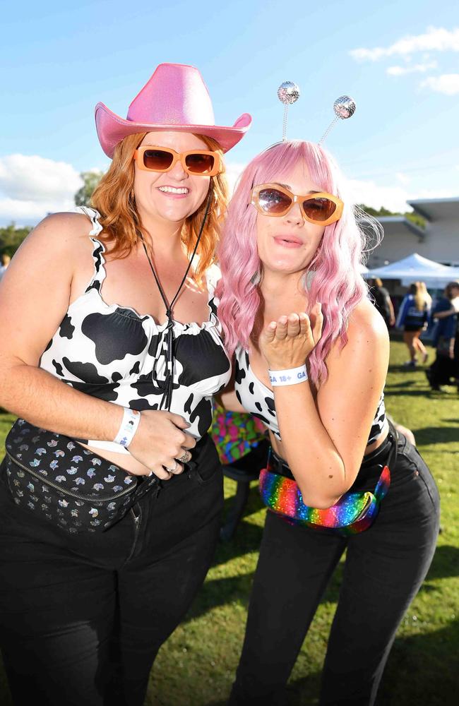 BEST DRESSED: Lauren Bruce and Charlotte Thomson at Groovin the Moo, Sunshine Coast 2023. Picture: Patrick Woods.