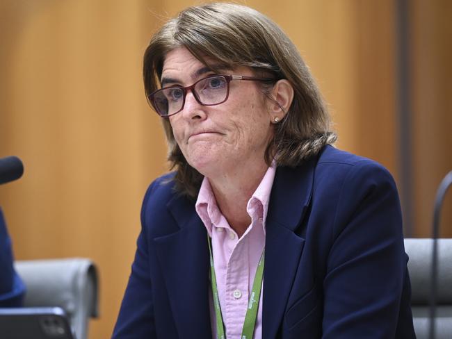 CANBERRA, AUSTRALIA, NewsWire Photos. FEBRUARY 15, 2024: Governor of the Reserve Bank of Australia, Michele Bullock appears before the Economics, Senate estimates at Parliament House in Canberra. Picture: NCA NewsWire / Martin Ollman