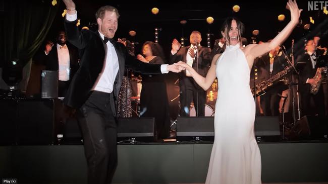 Meghan and Harry's wedding photos shown in the trailer for part two of their Netflix series. Picture: Netflix