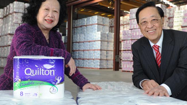 Henry Ngai and wife Jenny at their Wetherill Park factory in NSW.